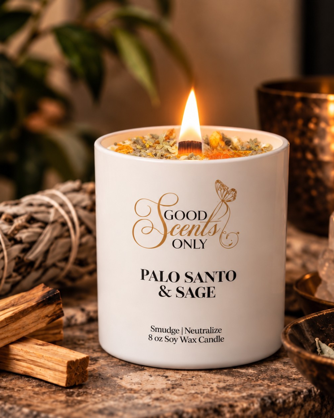 Palo Santo + Sage Cleansing Candle